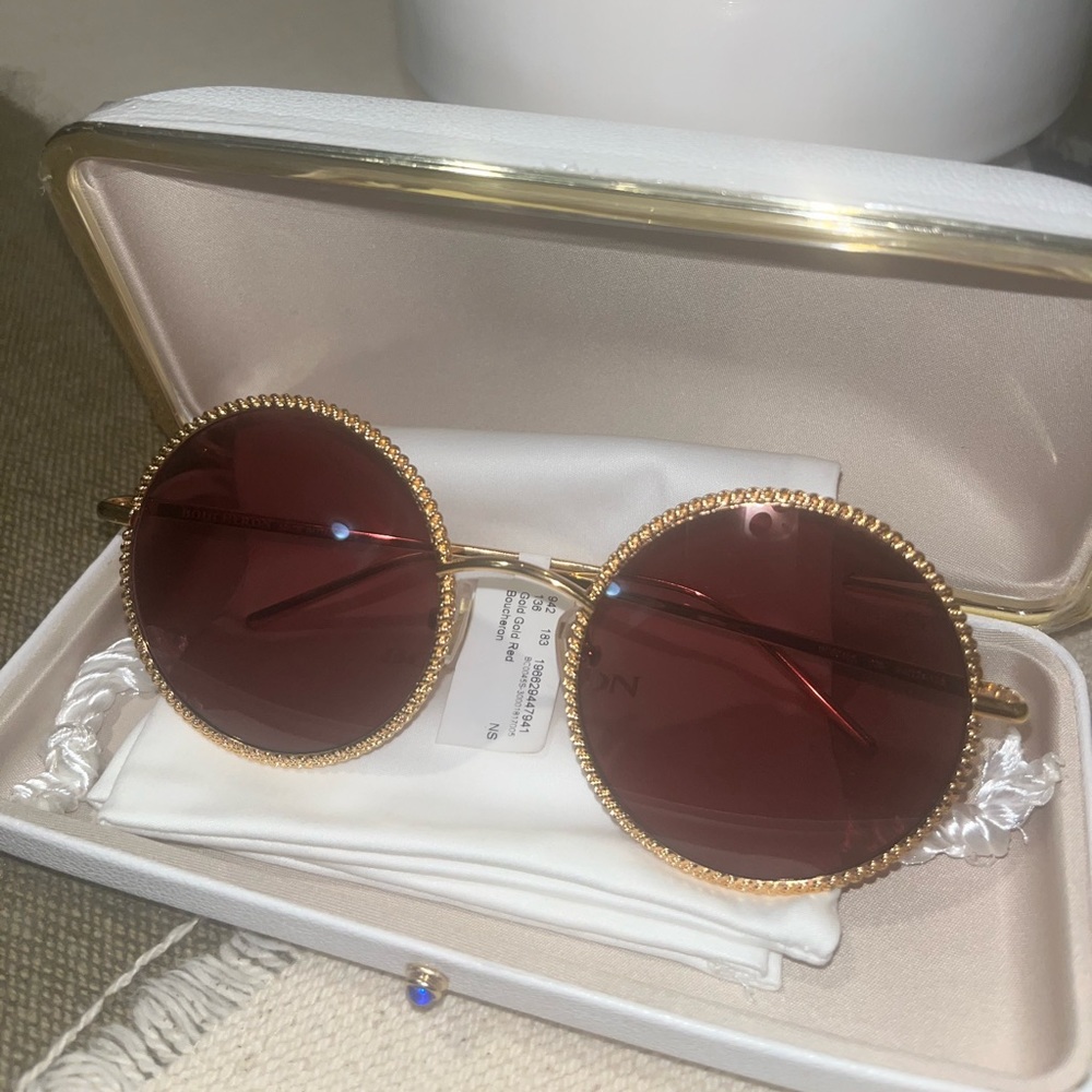 BOUCHERON gold round sunglasses